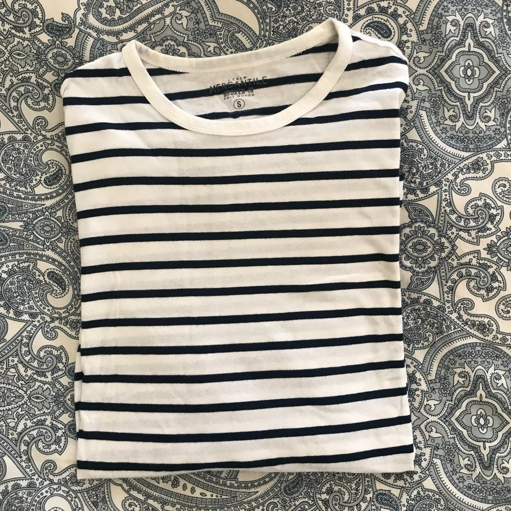 J Crew Nautical Stripe Long Sleeve Shirt